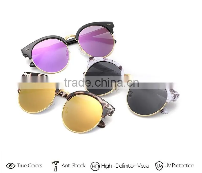 2016 New arrival Fashion Flat Top Sunglasses with polaroid lens