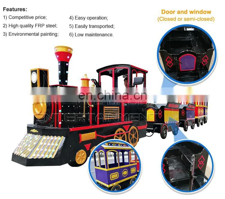 Professional New Design Trackless Train Battery Train For Amusement Park For Sale