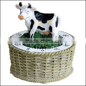 Polyresin Timer with Pig on the Top