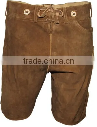 Genuine Suede Bavarian Herren Trachten Lederhose kurz