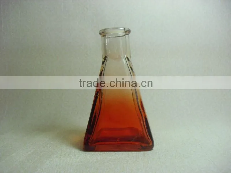 orange colour glass aromatherapy diffuser bottle