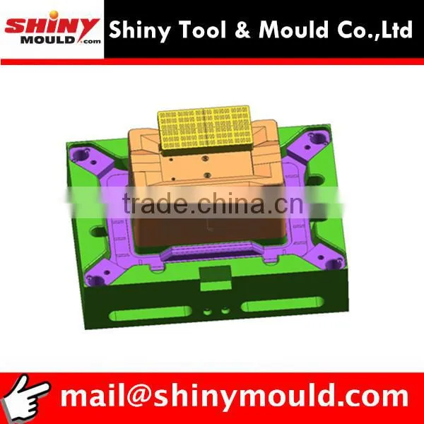 Solid stackable plastic crate moulding