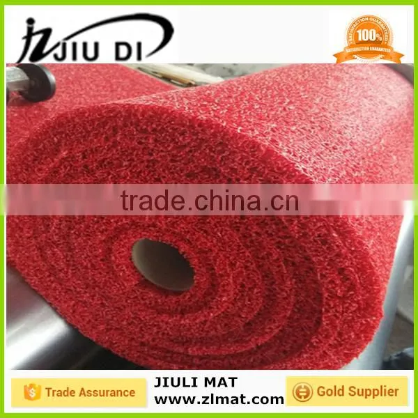 Factory price plastic rubber floor mat with foam backing