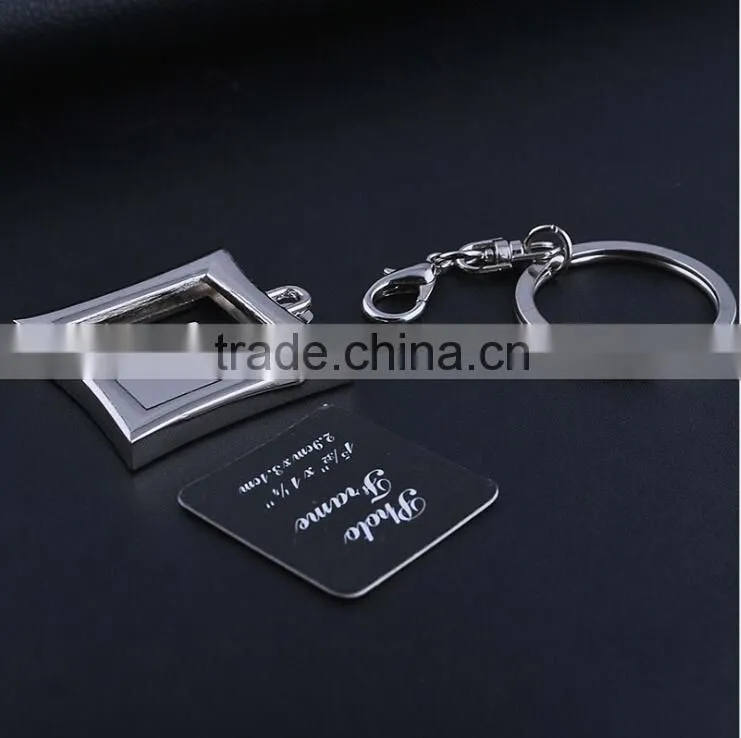 Manufacturers wholesale personalized photo frame key ring Chain