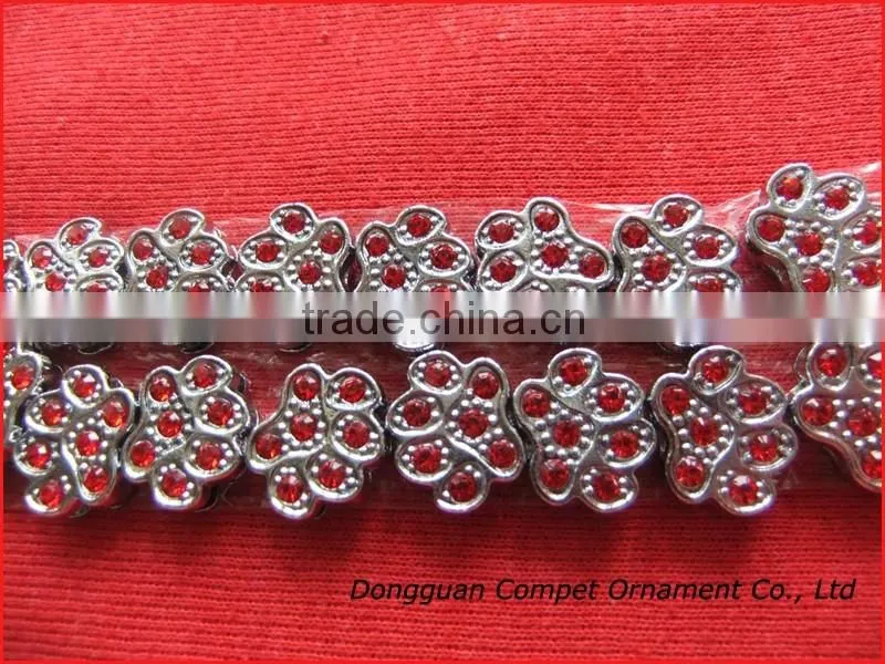 Produce 10 mm footprints slide charm jewelry diy manual accessories