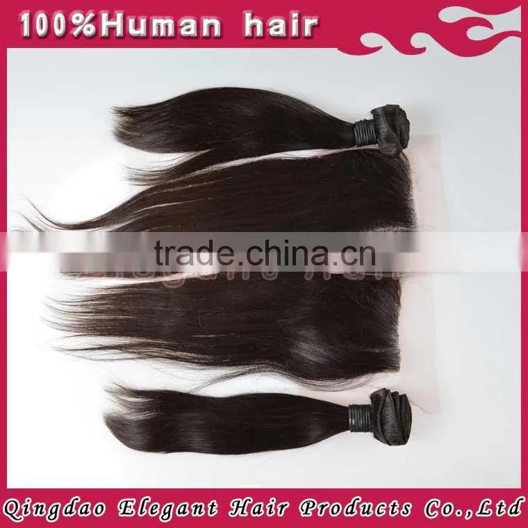AAAAAA grade natural color wholesale virgin indian human hair lace frontal