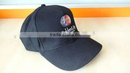 black custom cotton printing 5 panel hat custom