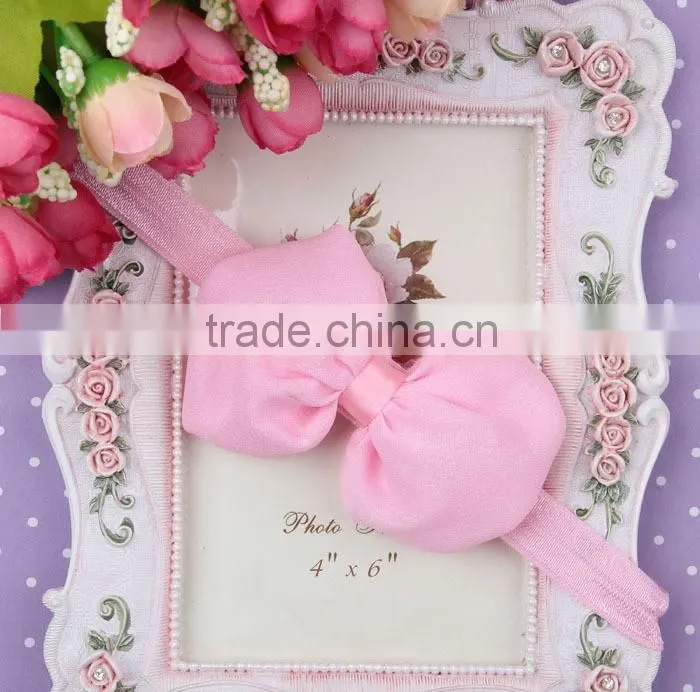 wholesale mixed color newborn baby hair accessory chiffon bows children kids headwear