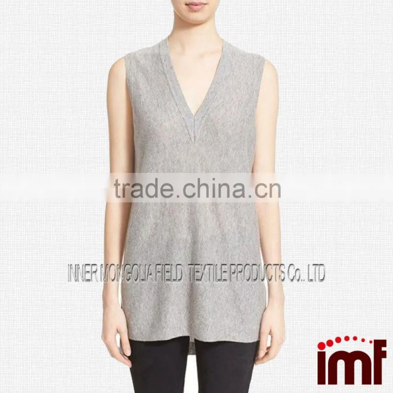 Cashmere Deep V-Neck Sweater Vest