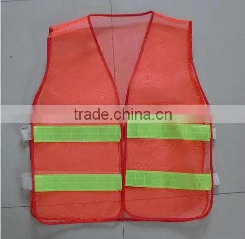OEM High Visibility Orange Color Safety Vest
