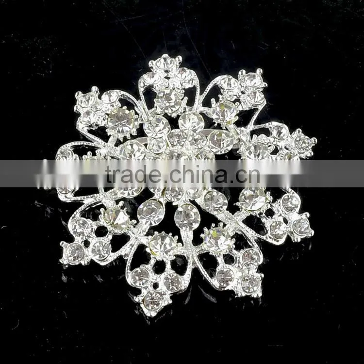 Best Price Zinc Alloy vintage flower rhinestone crystal strass brooch pins , Crystal rhinestone strass brooch in colors