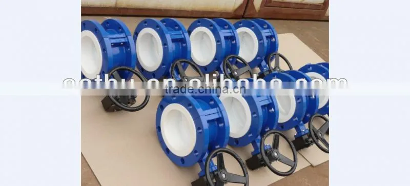 PTFE-lined lug type butterfly valve for chemicals and high-corrosive media
