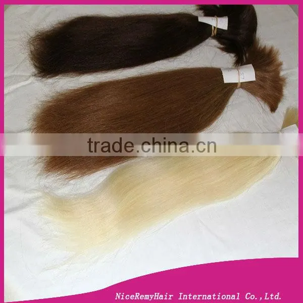 cuticle hair bulk braid virgin hair bleached blonde hair extension