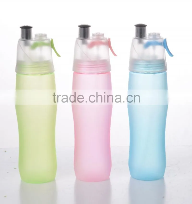 500ml Double wall PE Clear mist &sip Cool-Keeping water bottle