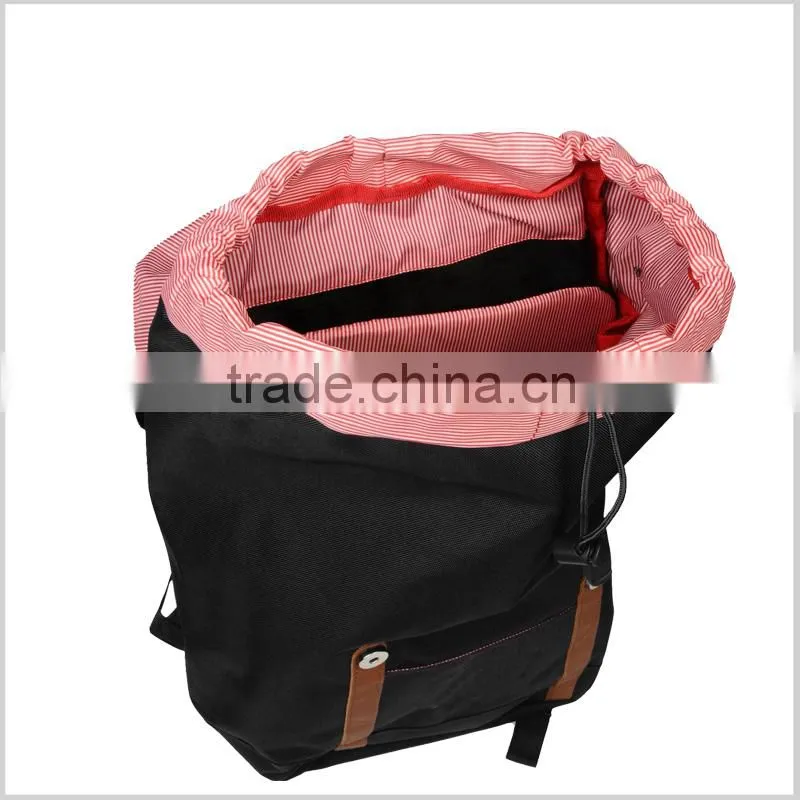 high quality custom 2015 drawstring canvas men backpack
