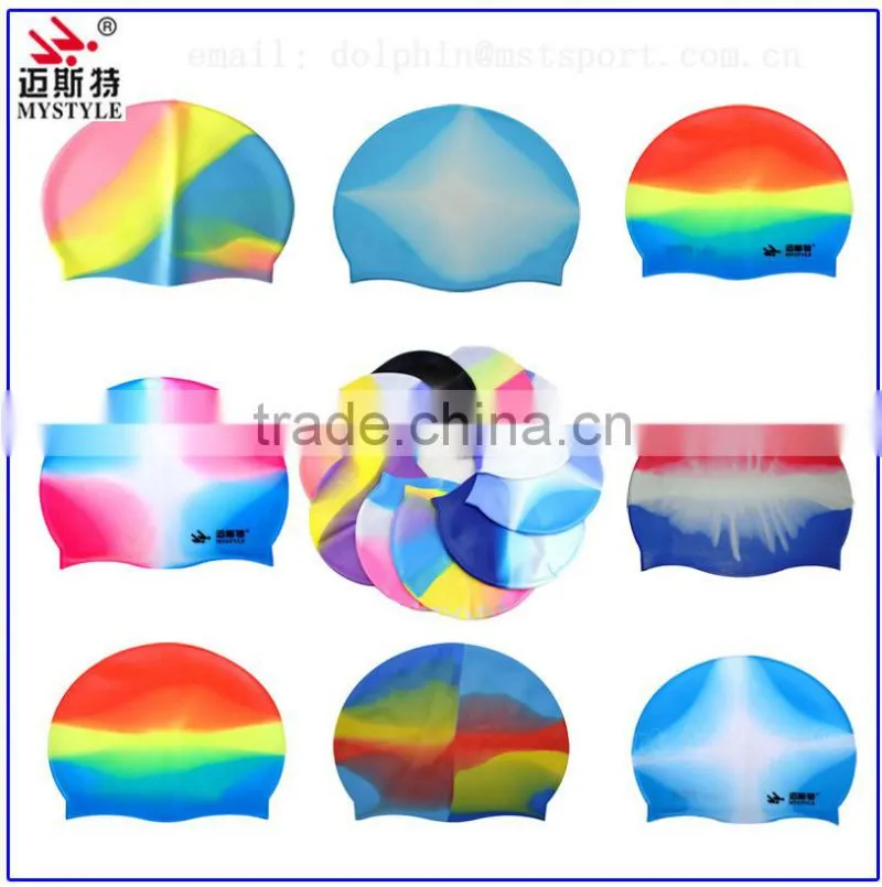 High quality lycra japanese mesh swim cap