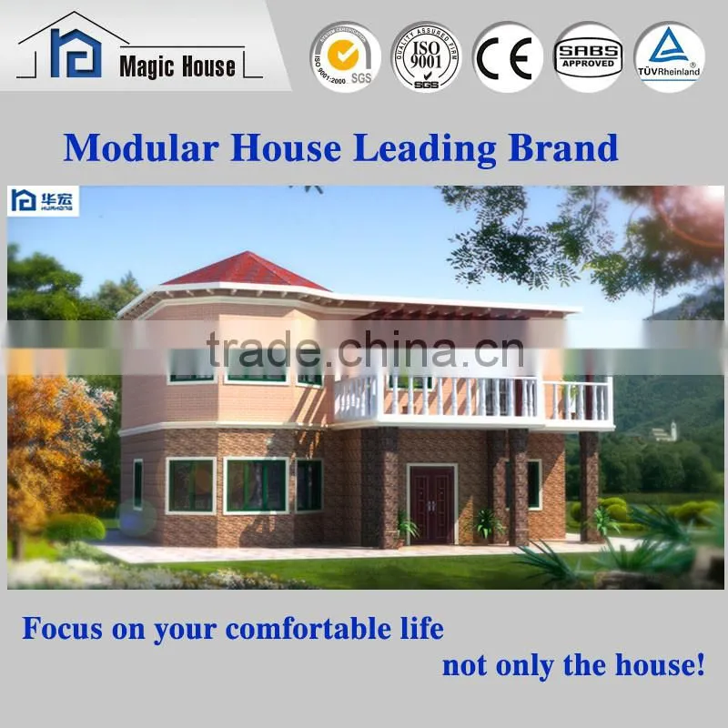 Hot sale economic low cost high quality prefab villa house with terrace