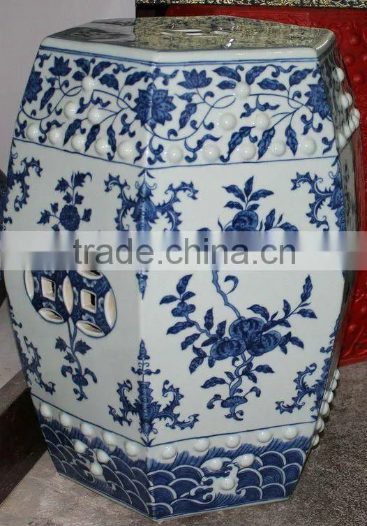Chinese antique blue and white Porcelain stool
