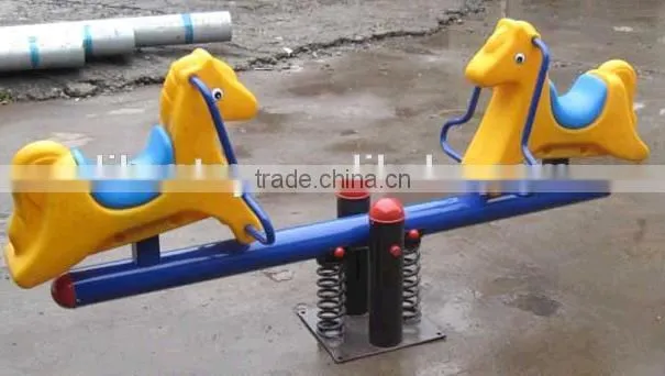 galvanized steel popular plastic outdoor seesaw for kid