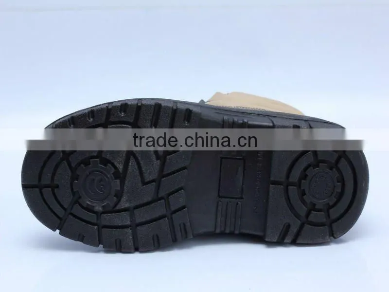 new style PU sole steel toe split cow leather safety shoes9070