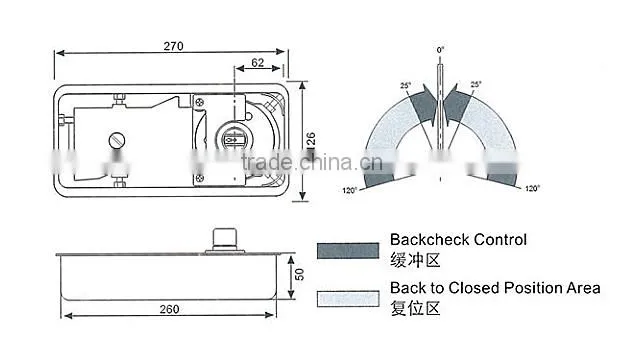 DL-220B spring floor/door handle springs/glass door spring hinge