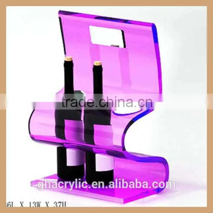 assorted color acrylic wine display rack