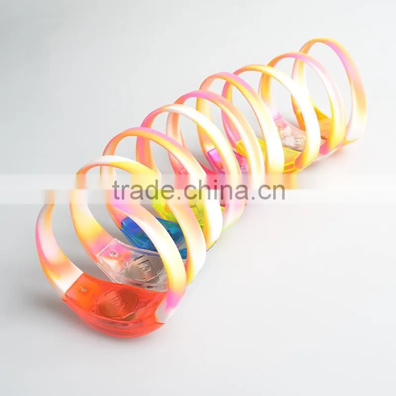 Camouflage silicone luminous bracelet,Remote control models,silicone lovers luminous bracelet