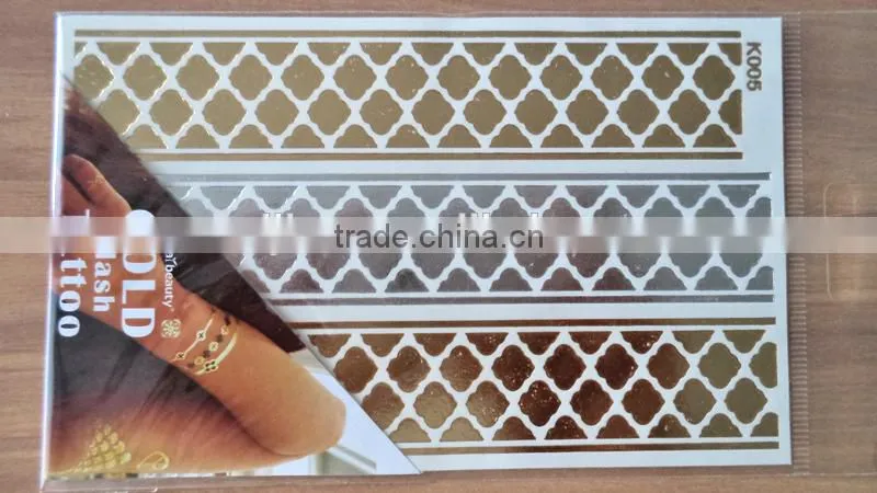hot selling arabic tattoos/flash metallic tattoos/metallic tatoo