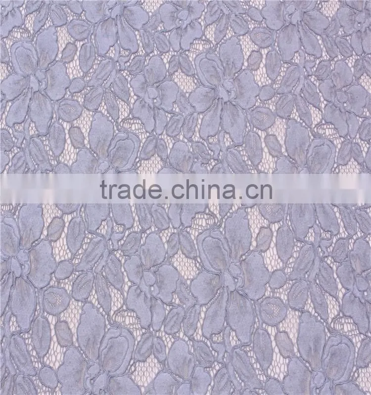 High Quality Heavy Cotton Nylon mixed cord lace fabric with dirty wash