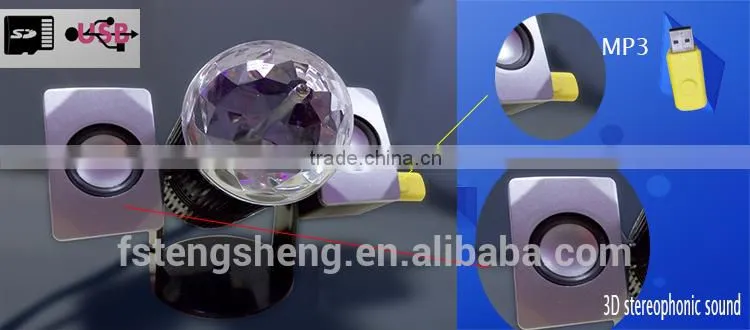Dj bar use Multicolor flashing disco effects music ball lamp with MP3 player for indoor use on sale