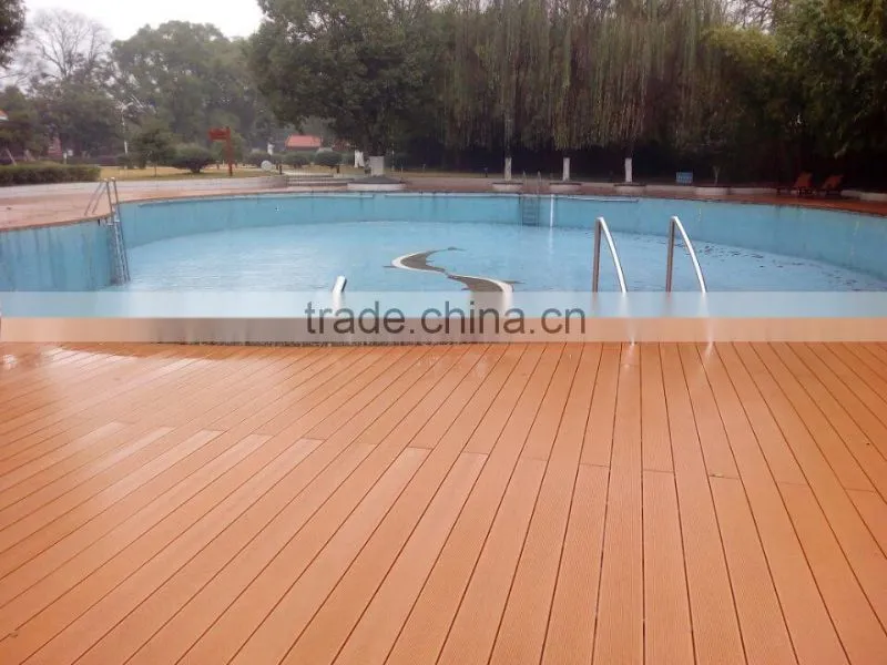 WPC deck flooring when coated looks like real timber with cheap composite decking