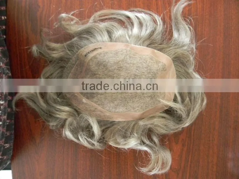 high quality remy human hair men's toupee