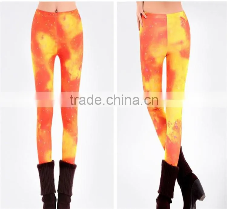 Purple Nebula Aurora Space Print yoga galaxy sport leggings