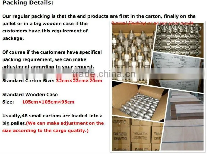 class 150lb stainless steel union fitting