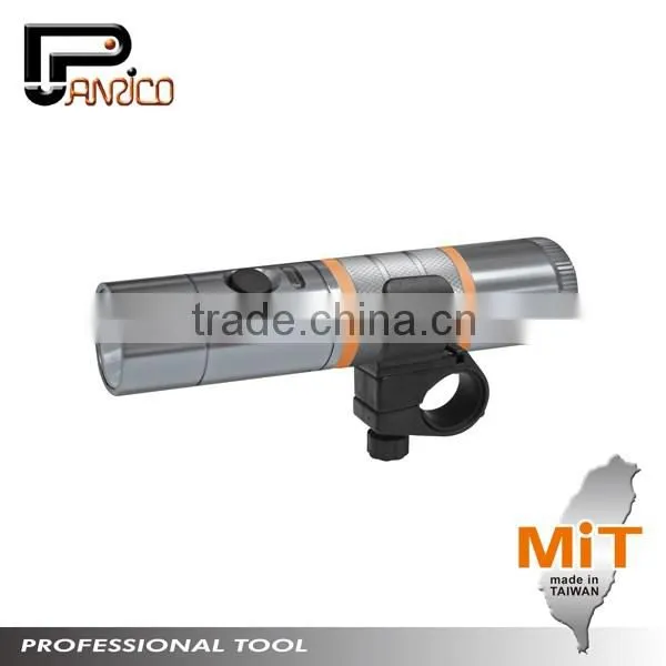 Made in Taiwan CREE High Power White LED Waterproof Rechargeable Lamp Double Aluminum Alloy Torch Light LED Bike Light