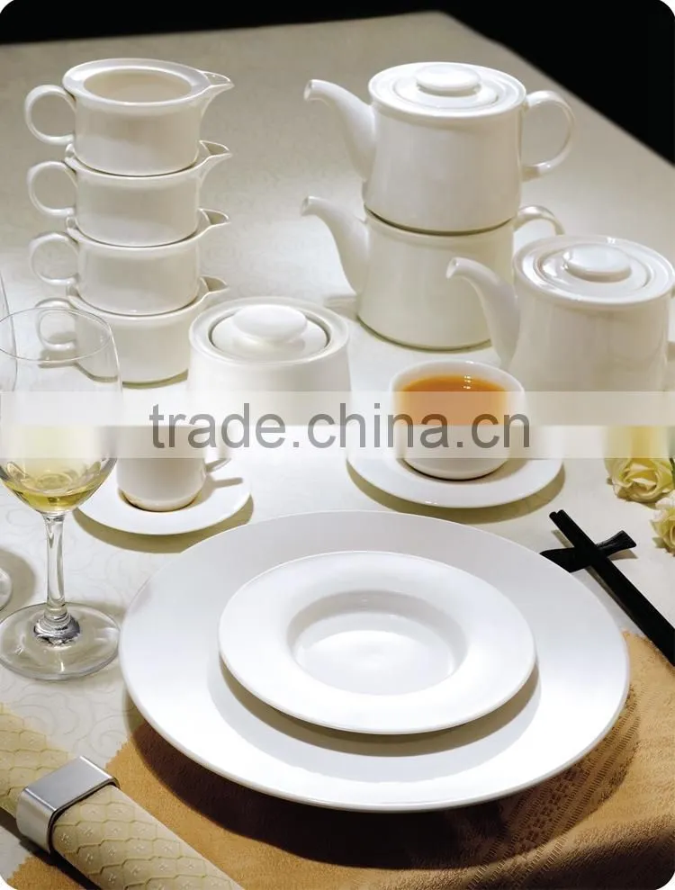 restaurant plain fine China ceramic teapot