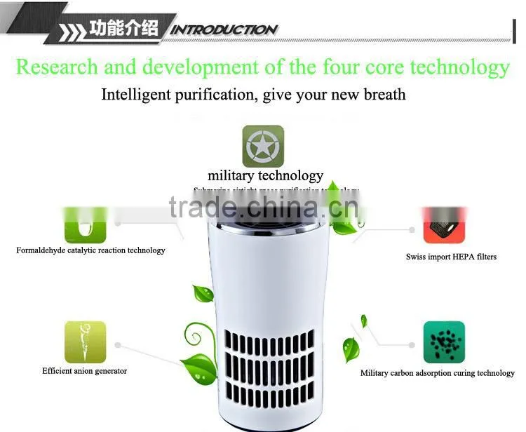 Fashionable Car Air Purifier (Anion and Ozone) portable ozone generator air purifier