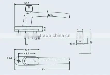 Aluminium door knob DTA06