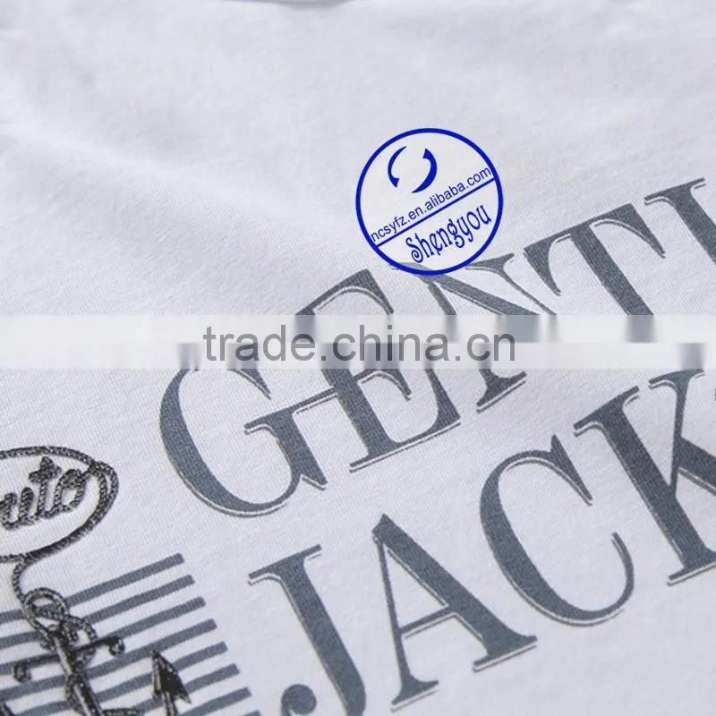 custom 2015 new design mens white printed t shirt design wholesale china