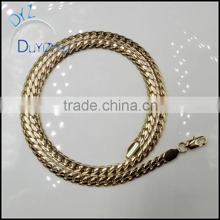 hip hop 18k gold cuban link chains necklace