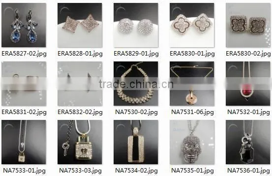 gold plated wholesale alloy necklace jewelry with crystal stone