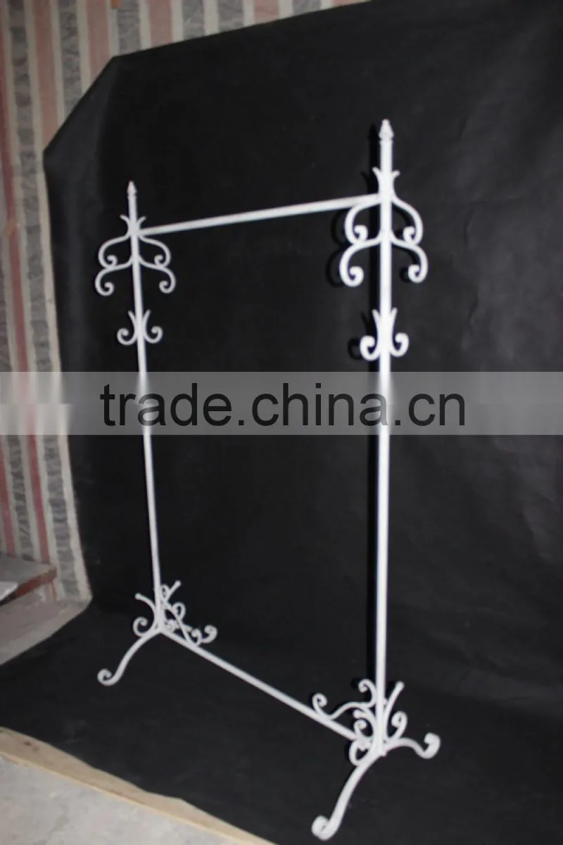 Industrial french metal coat rack with stand