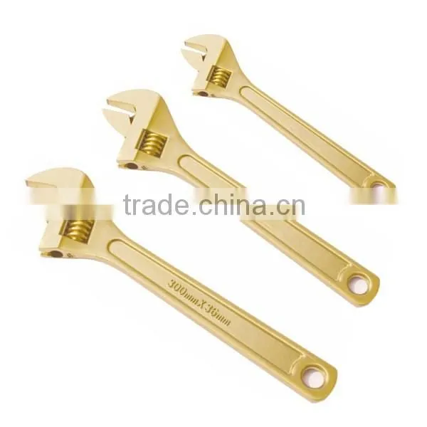 Non sparking tools 12inch adjustable wrench spanner
