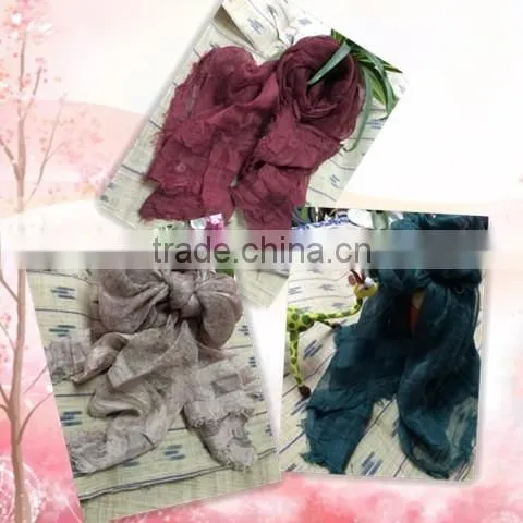 high quality ramie&silk woven plain fabric