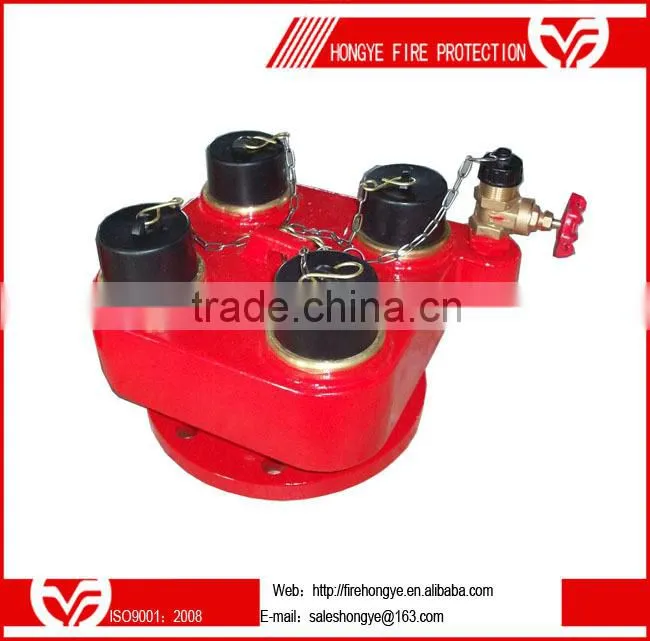 HY008-002-00 DN150 4-Way Breeching Inlet ;Fire hydrant valve; collecting breeching