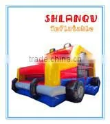 Popular inflatable children bounce house with slide inside/new design bounce house