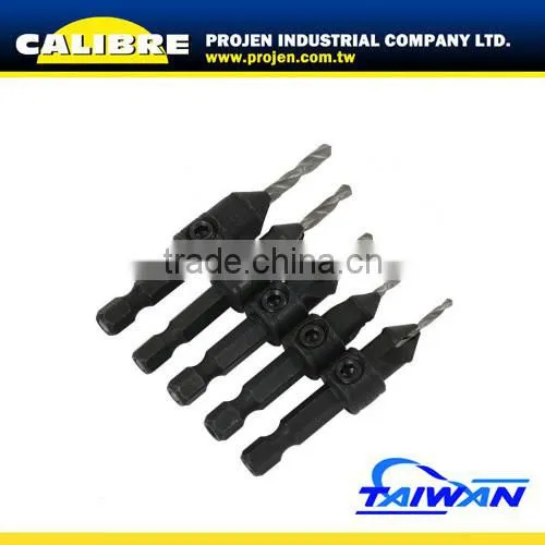 CALIBRE Wooden Tools Drill & Countersink Drill Bit Set screw drill