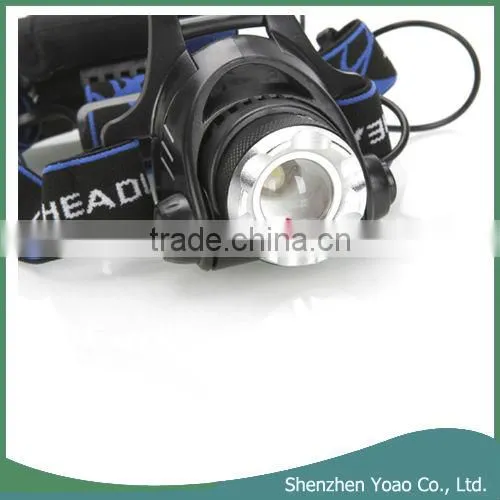 T6 LED Adjust Zoom HeadLamp Black