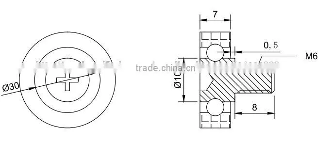 high quality tok dr-30 POM drawer roller