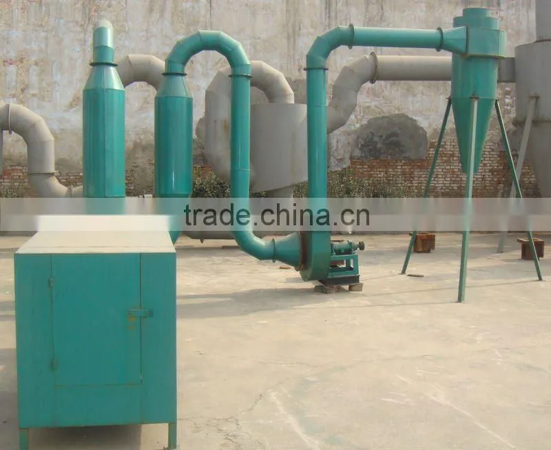 Hot airflow sawdust pipe dryer